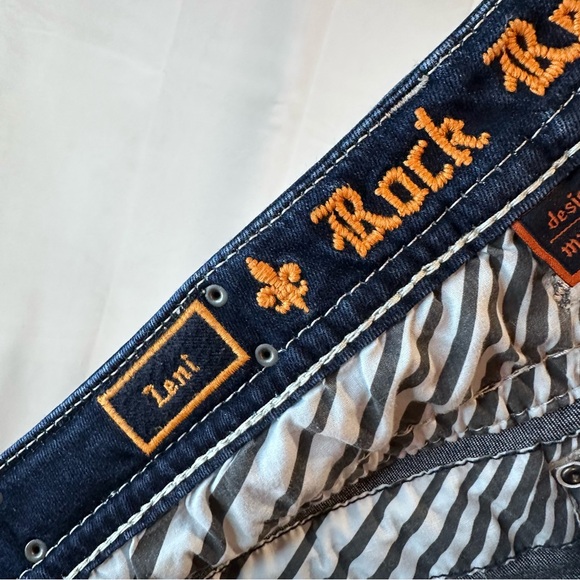 ROCK REVIVAL Women’s Size 36 Denim Jeans Easy Boot Fit Zeni Style Embellished - Picture 16 of 16